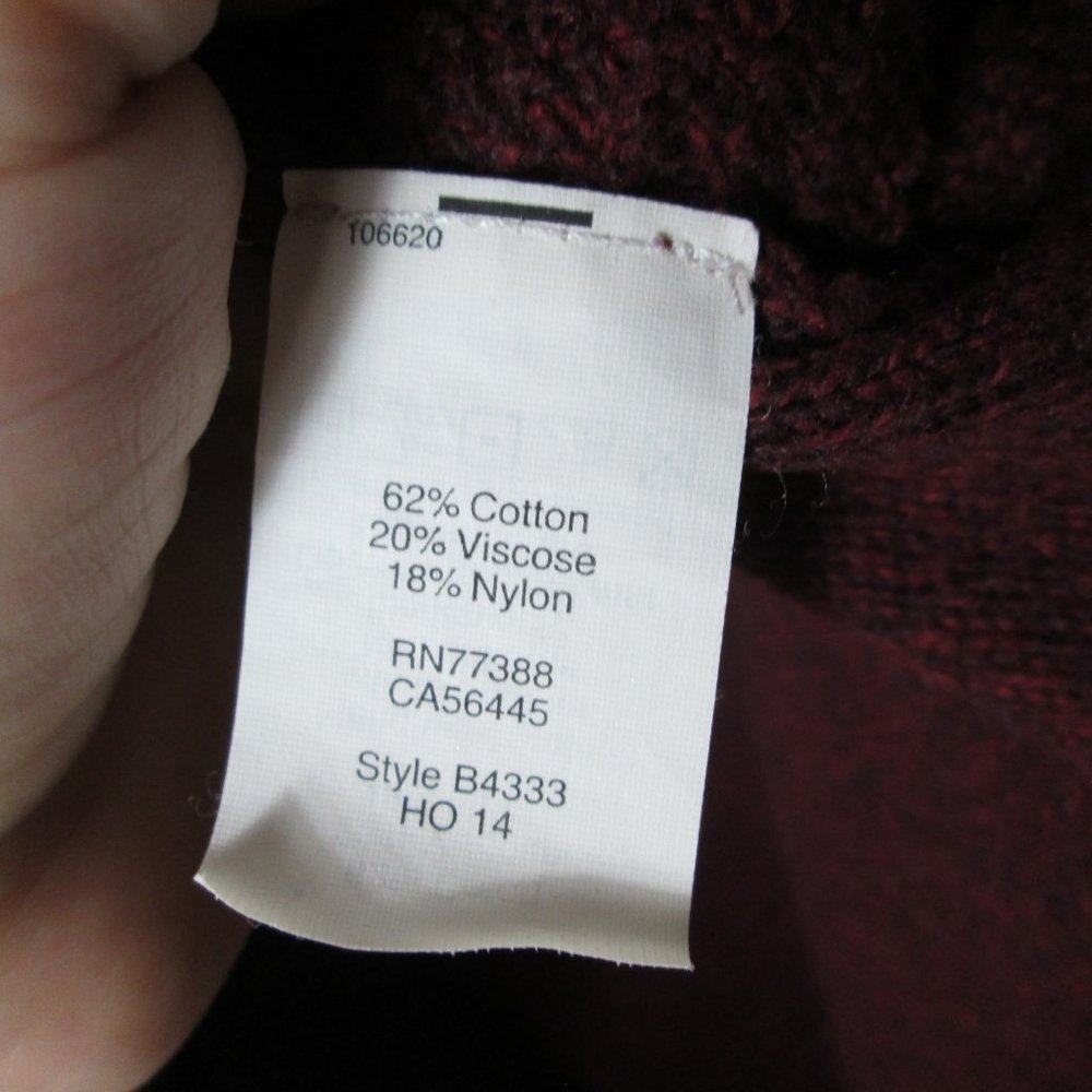 MADEWELL Backzip Pullover Sweater Merlot xs - Picture 6 of 9